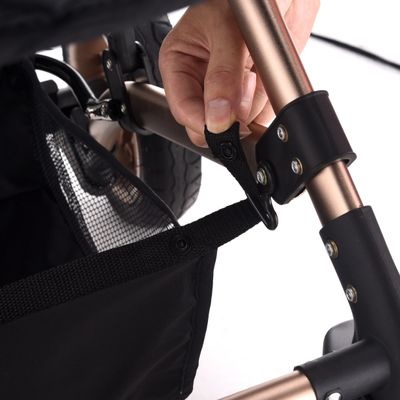 Teknum 3 In 1 Stroller - Black + Sunveno Diaper Bag - Black + Hooks